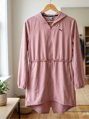 Puma Women's Dusty Pink Hooded Utility Jacket